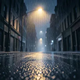 Allein im Regen