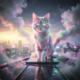 Neon Cats and Cannabis Dreams