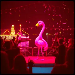 Flamingo am Rhein