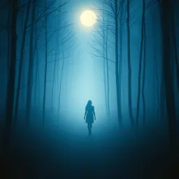 lady in the forest