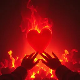 Corazon en llamas