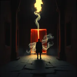 Shadow between the walls