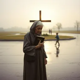 Mother pray for he children's