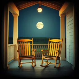 Golden rocking chairs