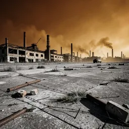 Industrie Zement bis zum Horizont