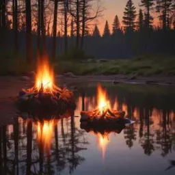 Ognisko Nocą