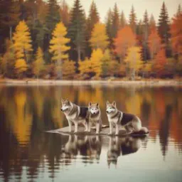 Unsere bunte Huskytruppe