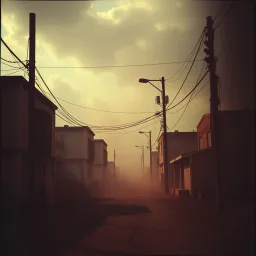 Fuego en la calle.