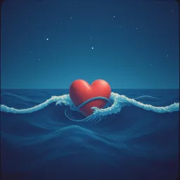 A heart on a string