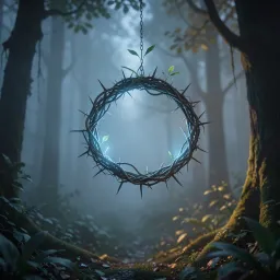 Crown of Thorns in Blue Light