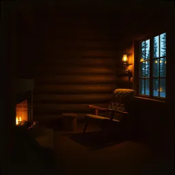 Glowing Fireplace Watches Over You