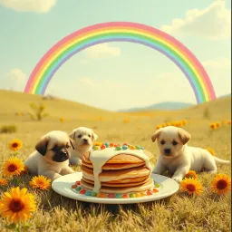 Pancakes puppies and rainbows