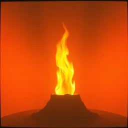 The burning fire