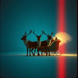 Reindeer Toots in the Winter Sky