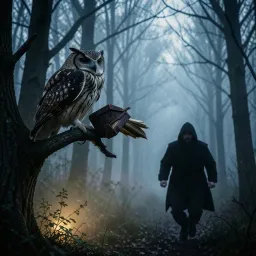 Owl With The Book
