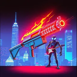 Machine gun.