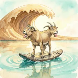 Goat on the Lake