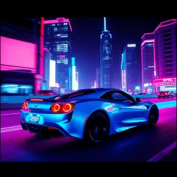 Nachtfahrt im Blau