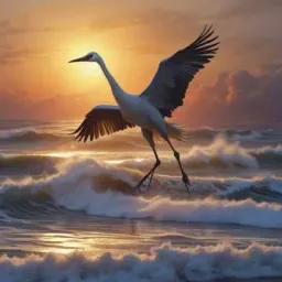 Soaring Crane Of The Sea 