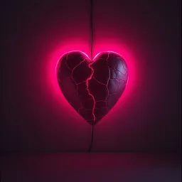 Fake leather heart