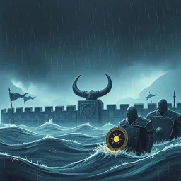 Gjallarhorn im Regen