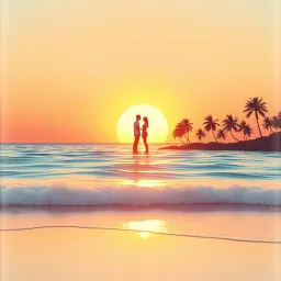 Sunset Love on the Island