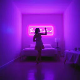 The bedroom flicker lights