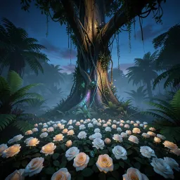Field of White Roses