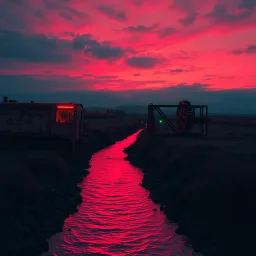 Creek turns red
