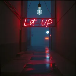 Lit up