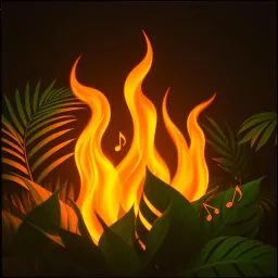 Puerto Rican on fire like ghost rider