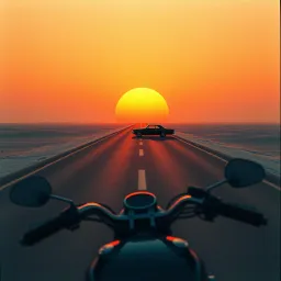 Road toward the sun