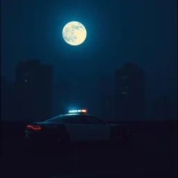 Badge and Blue Lights