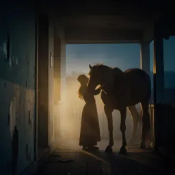 She Brushes the Pony