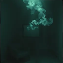 Smoke in the room.