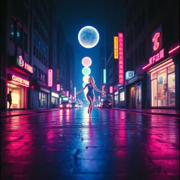 Neon Dreams in the Night