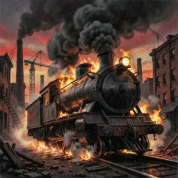 Burning Freight Smoke