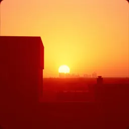 Sunset Rooftop Reflections