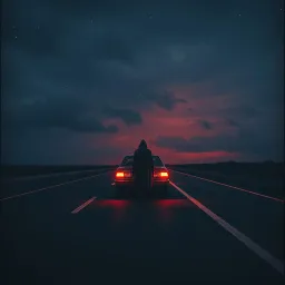 O carro para