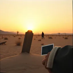 Tumba vacía en el desierto