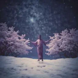 Snow Dance with the Blossoming God