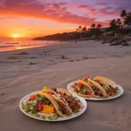 Beef beach tacos