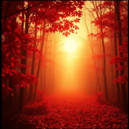 Red Leaves Falling