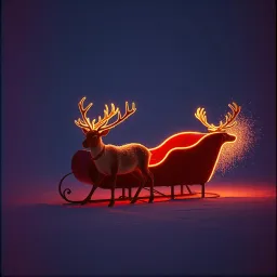 Reindeer Toots in the Winter Sky