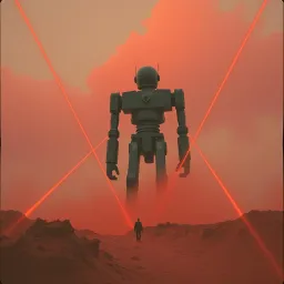 Laser Shooting Metal Giant in the War on Io Moon