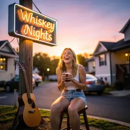 “Sky-Blue Eyes & Whiskey Nights”