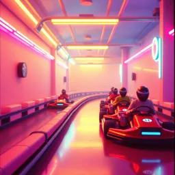 Turbo-Traektoren im Kartrennen