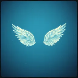 Flügel aus Ätherblau