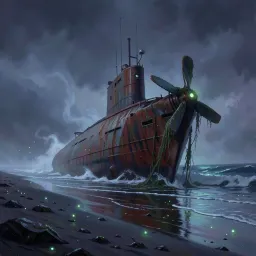 U BOAT GRAVE BENEATH THE WAVES