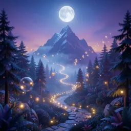 Map of glowing orbs